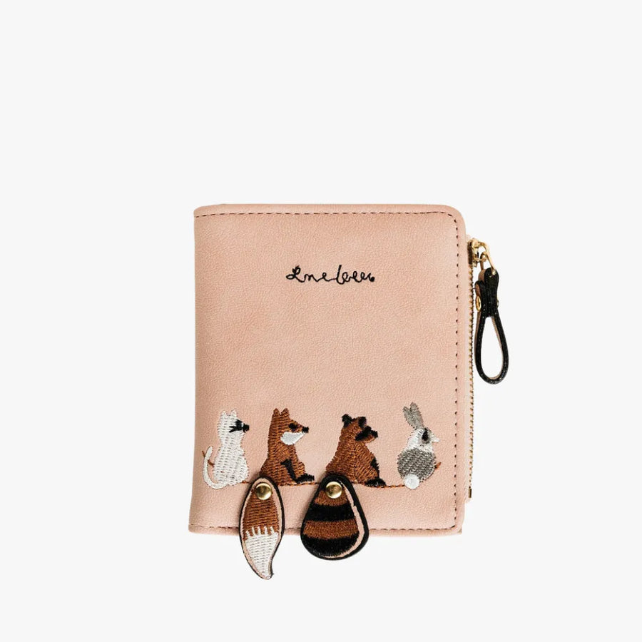 Renah Embroidered Vegan Leather Bifold Wallet