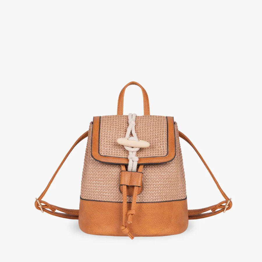 Liorra Structured Vegan Leather Backpack