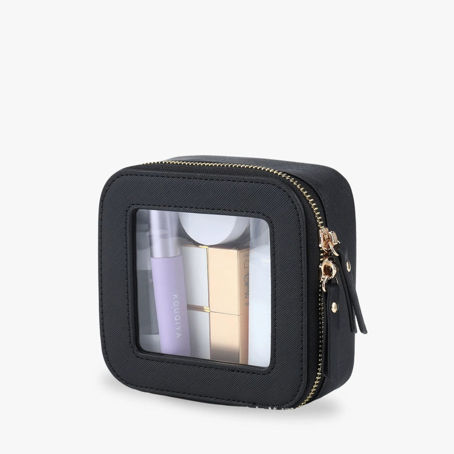 Amia Structured Vegan Leather Makeup Pouch