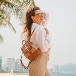 Liorra Structured Vegan Leather Backpack