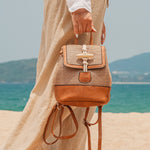 Liorra Structured Vegan Leather Backpack