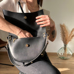 Lune Vegan Leather Crossbody Bag