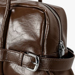 Tessa Glossy Vegan Leather Shoulder Bag