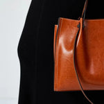 Mara Structured Triple-Compartment Vegan Leather Tote