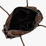 Tessa Glossy Vegan Leather Shoulder Bag