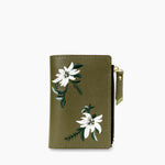Fleur Embroidered Vegan Leather Wallet