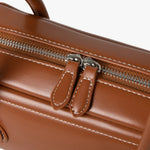 Melya Structured Vegan Leather Bowling Bag