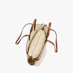 Vera Textured Canvas & Vegan Leather Tote Bag