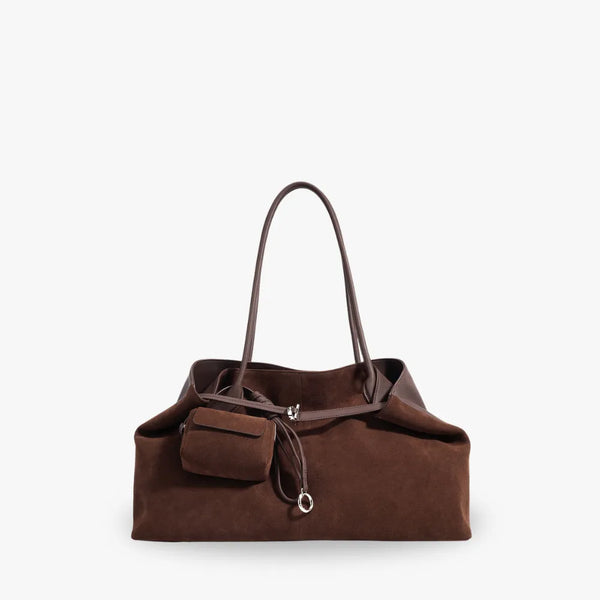 Lucia Vegan Suede Laptop Tote Bag