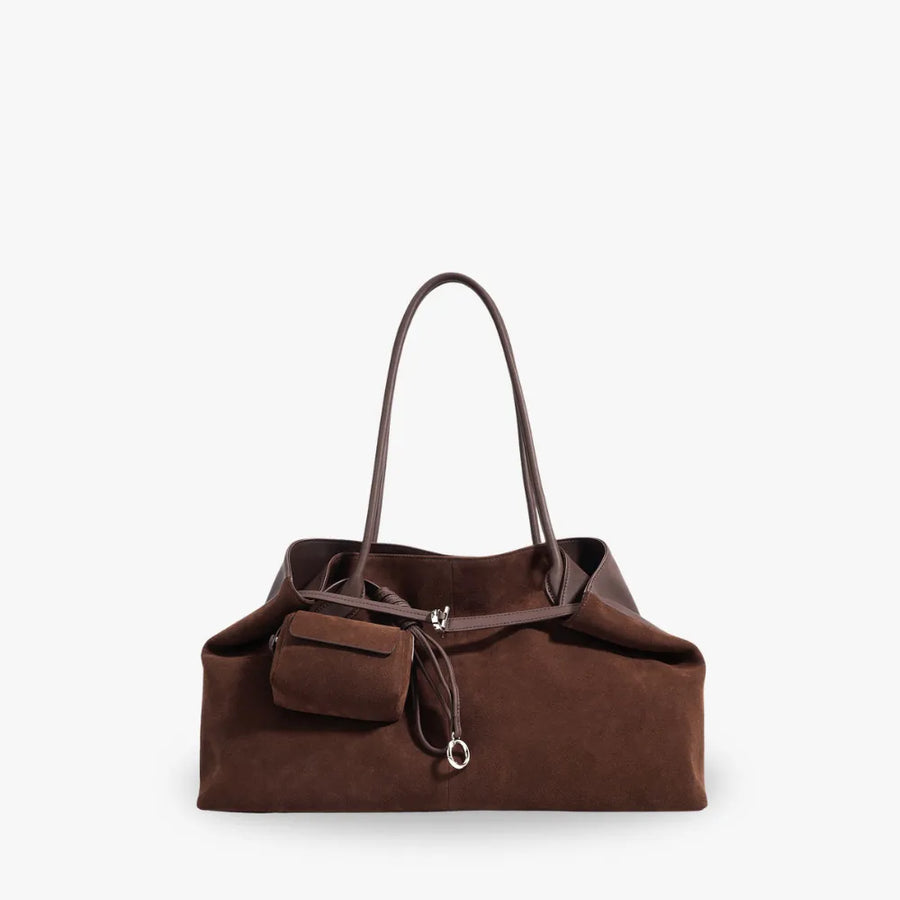 Lucia Vegan Suede Laptop Tote Bag