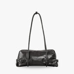 Tessa Glossy Vegan Leather Shoulder Bag