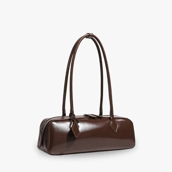 Lola Glossy Vegan Leather Shoulder Bag