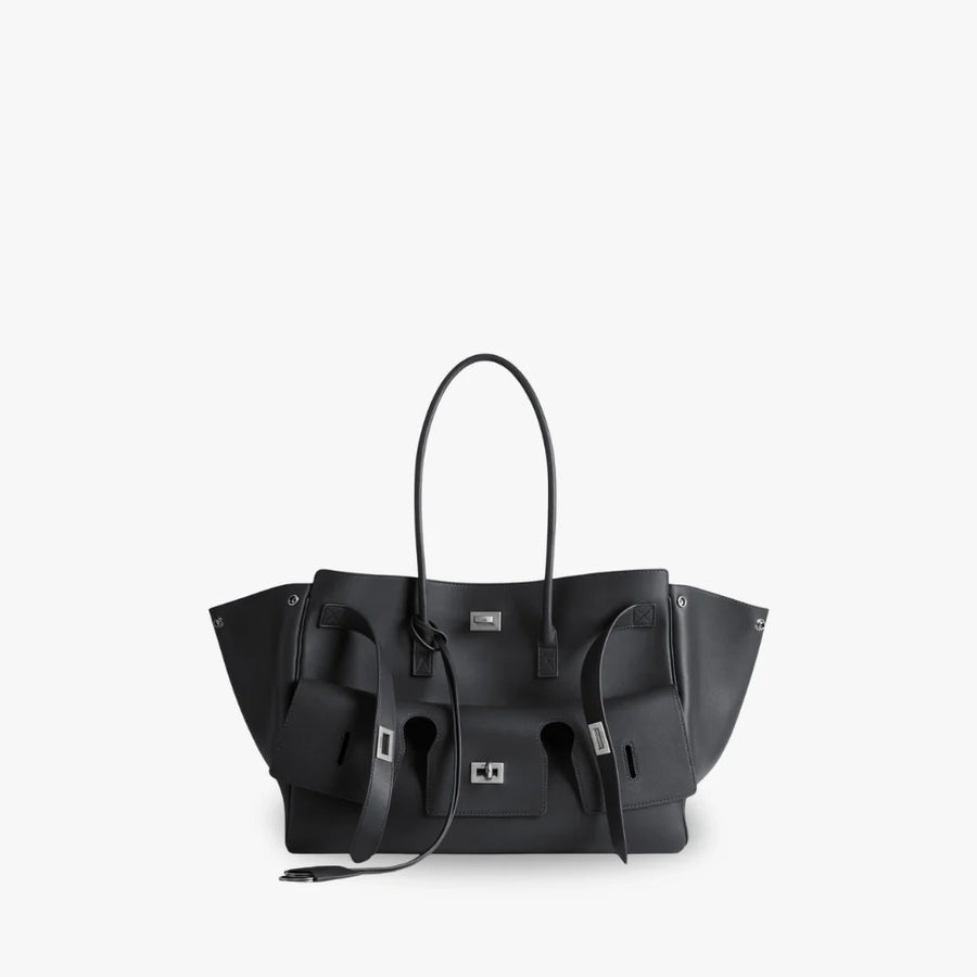 Vola Structured Open-Top Vegan Leather Tote