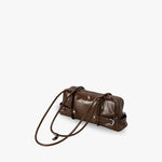 Tessa Glossy Vegan Leather Shoulder Bag