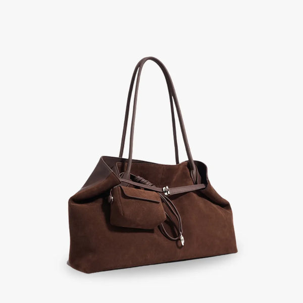 Lucia Vegan Suede Laptop Tote Bag
