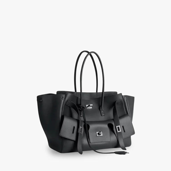 Vola Structured Open-Top Vegan Leather Tote