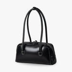 Melya Structured Vegan Leather Bowling Bag