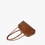 Melya Structured Vegan Leather Bowling Bag