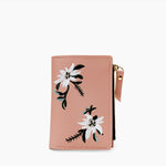 Fleur Embroidered Vegan Leather Wallet