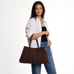 Lina Oversized Vegan Suede Tote Bag