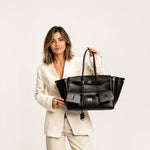 Vola Structured Open-Top Vegan Leather Tote