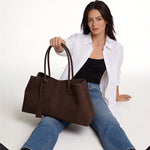 Lina Oversized Vegan Suede Tote Bag