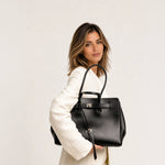 Vola Structured Open-Top Vegan Leather Tote