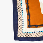 Atlasa Geometric Print Silk-Effect Square Scarf