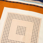Atlasa Geometric Print Silk-Effect Square Scarf