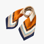 Atlasa Geometric Print Silk-Effect Square Scarf