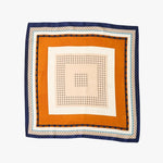 Atlasa Geometric Print Silk-Effect Square Scarf