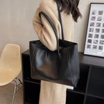 Elora Smooth Vegan Leather Shoulder Tote
