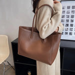Elora Smooth Vegan Leather Shoulder Tote