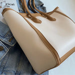 Elora Smooth Vegan Leather Shoulder Tote