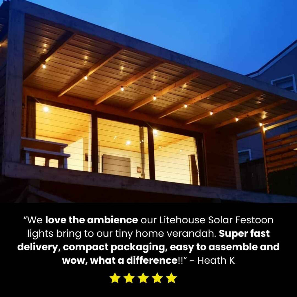 Premium Solar Bulb String Lights - 33 feet | 10 meters